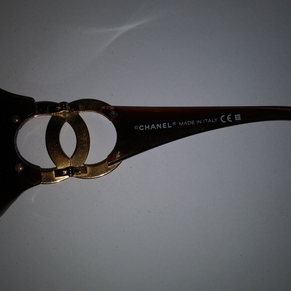 π Chanel Sunglasses 6014 C.879/73 Gold CC VINTAGE - Picture 4 of 11